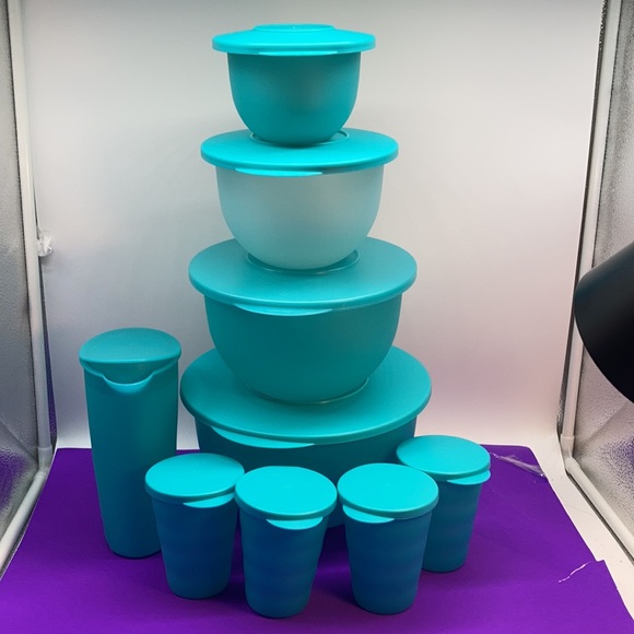 Tupperware Murano Set Bowl & Jug (4) Tumbler - Picture 3 of 16